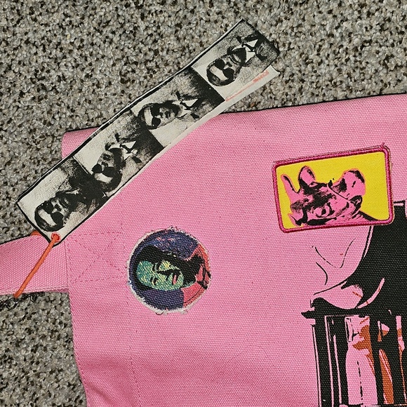 Loop Htf Andy Warhol Pink Guns Graphic Art Tote Bag - Picture 5 of 11